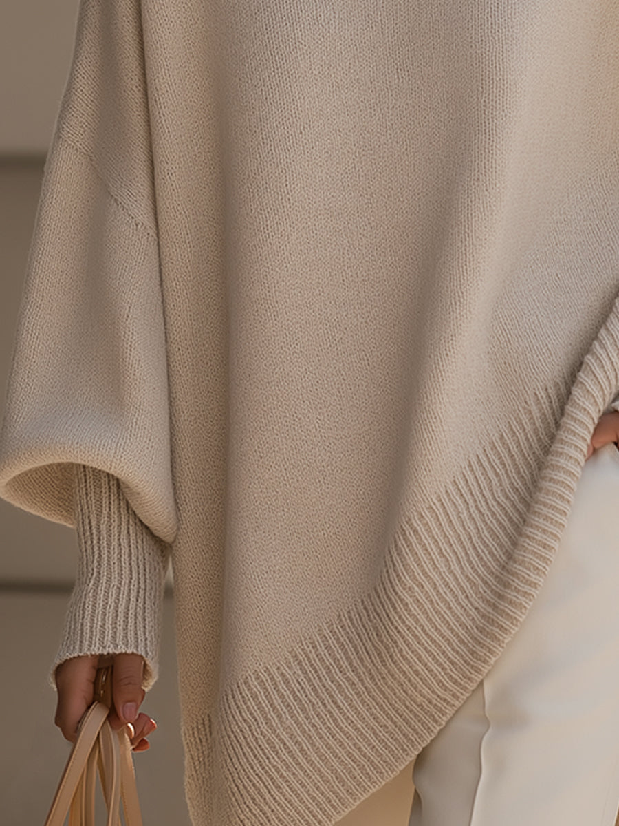 Sylvie | Oversized Jumper Cream Wool Round Neck for Women