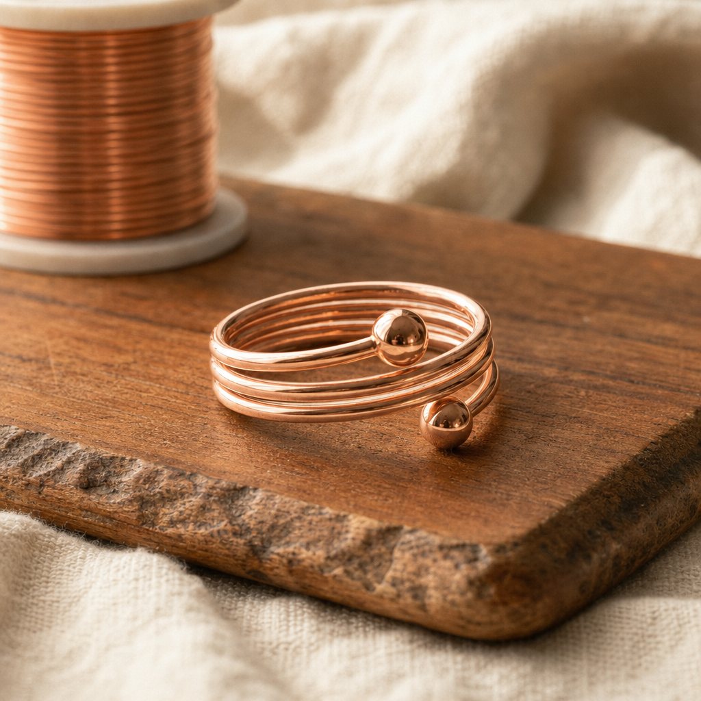 AMBER | SILT COPPER RING