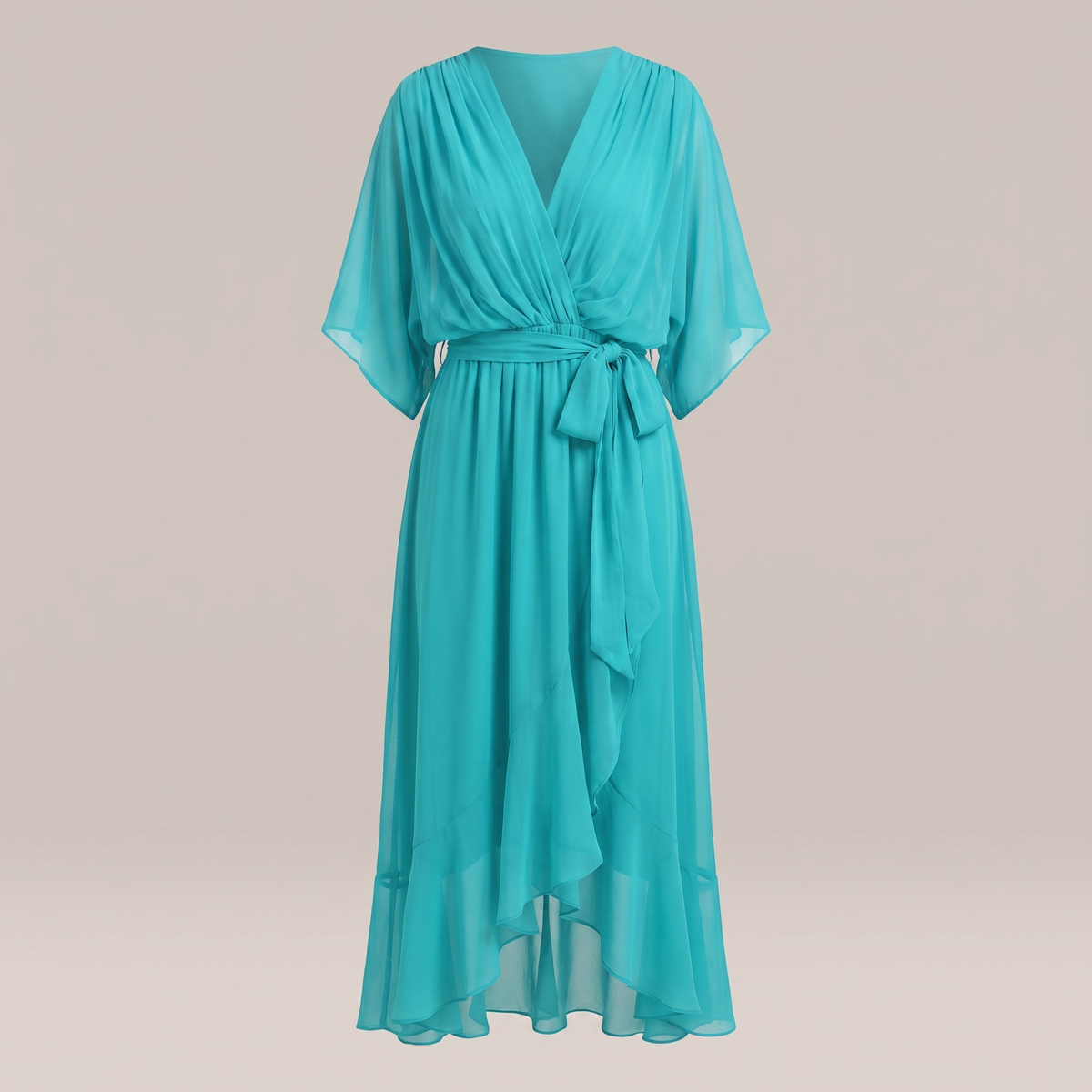 ANWEN V-NECK MIDI DRESS
