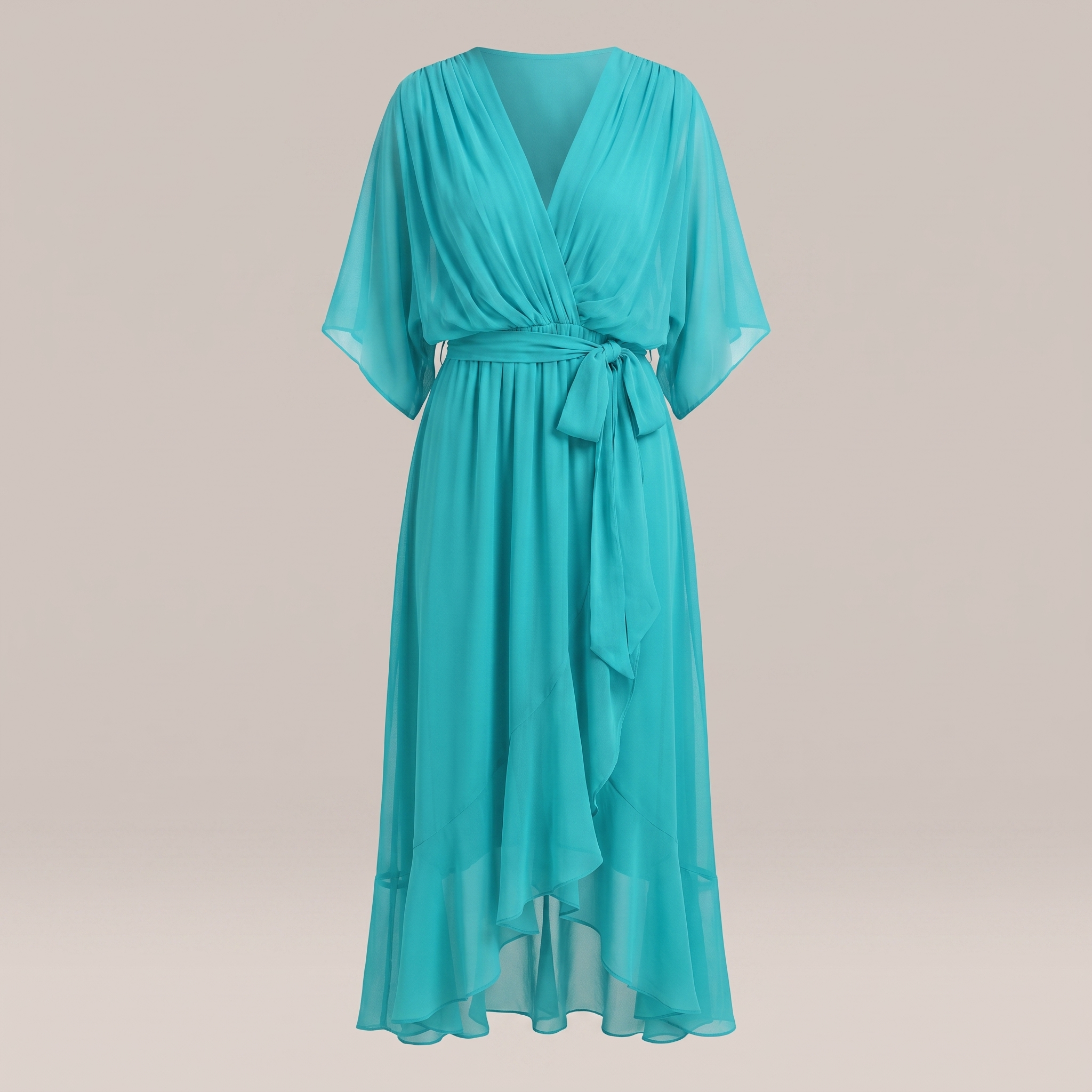 ANWEN V-NECK MIDI DRESS