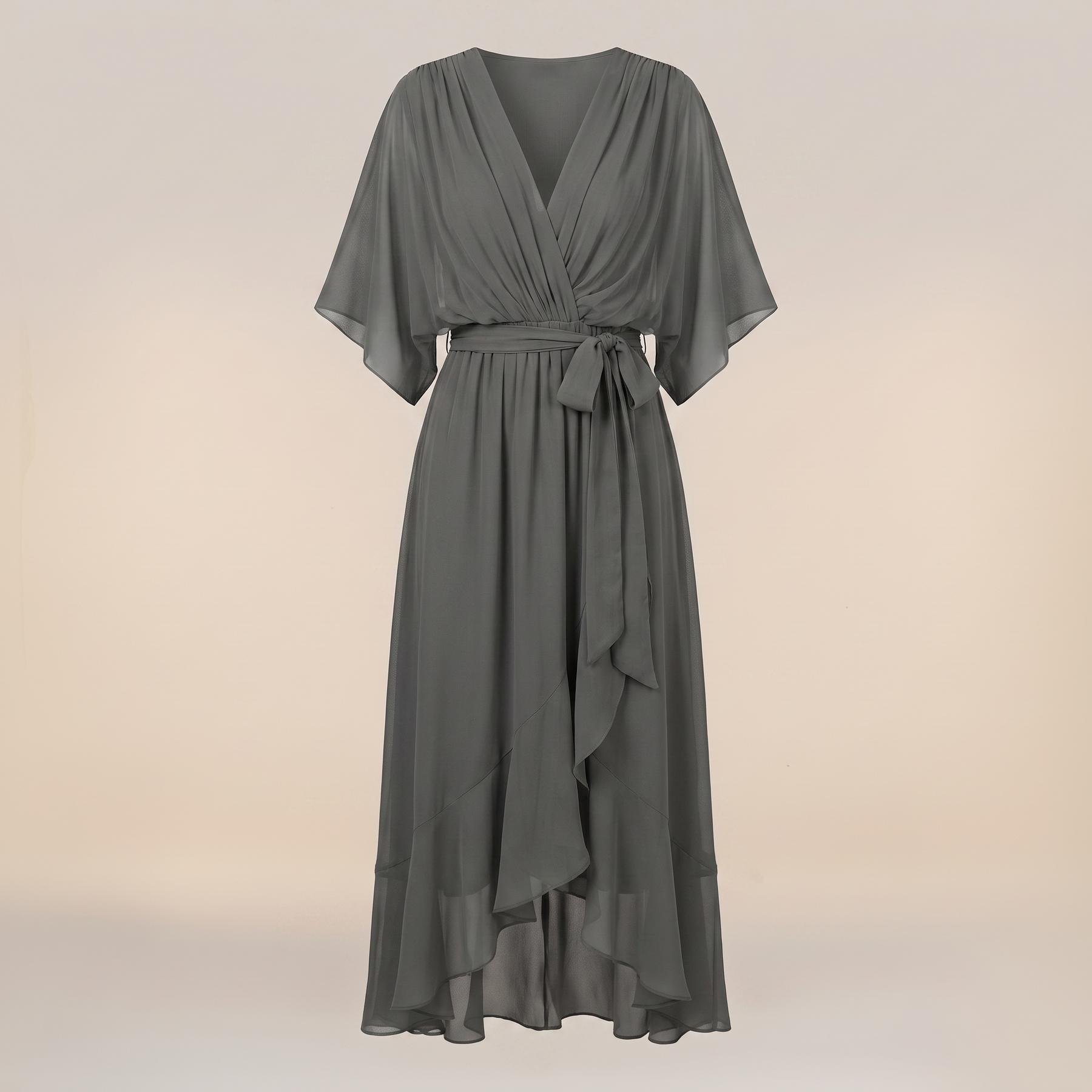 ANWEN V-NECK MIDI DRESS