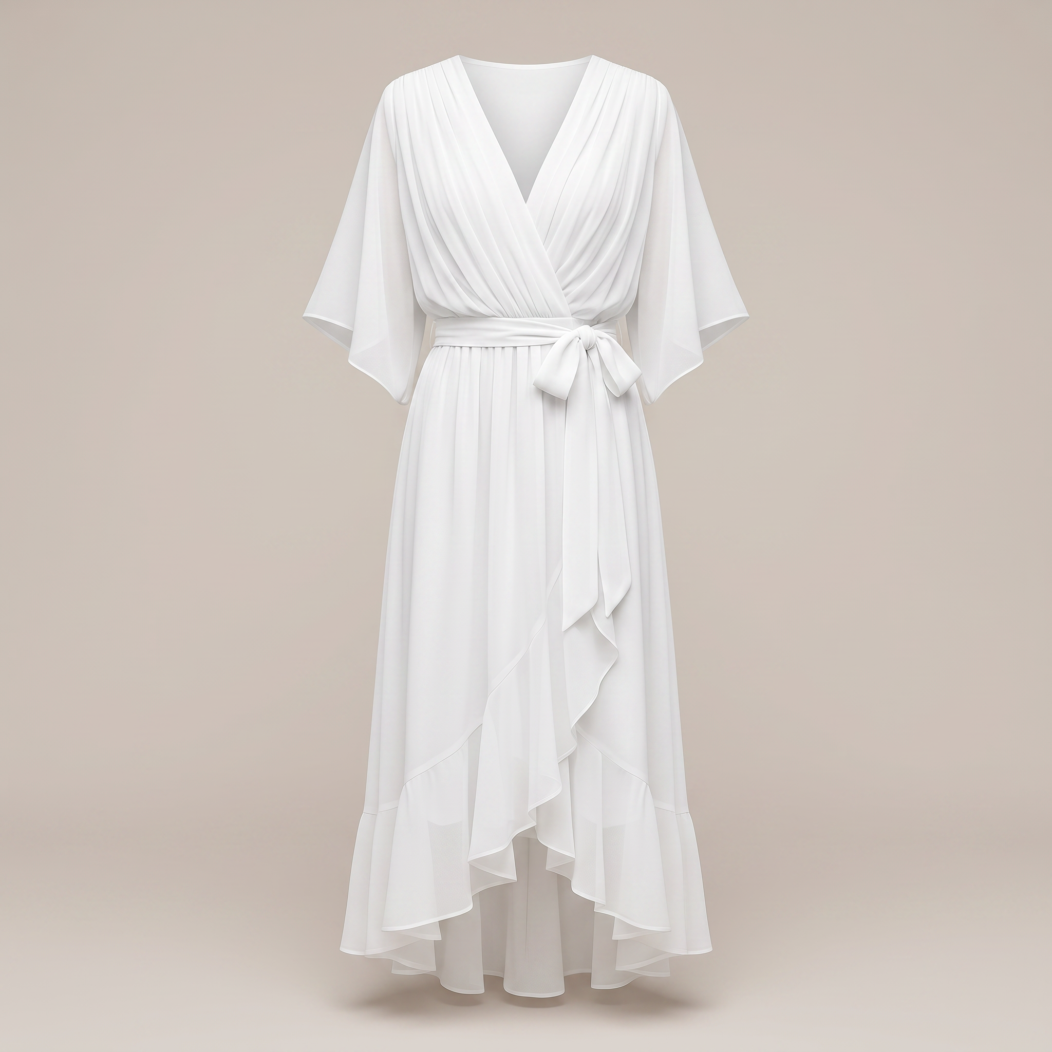 ANWEN V-NECK MIDI DRESS