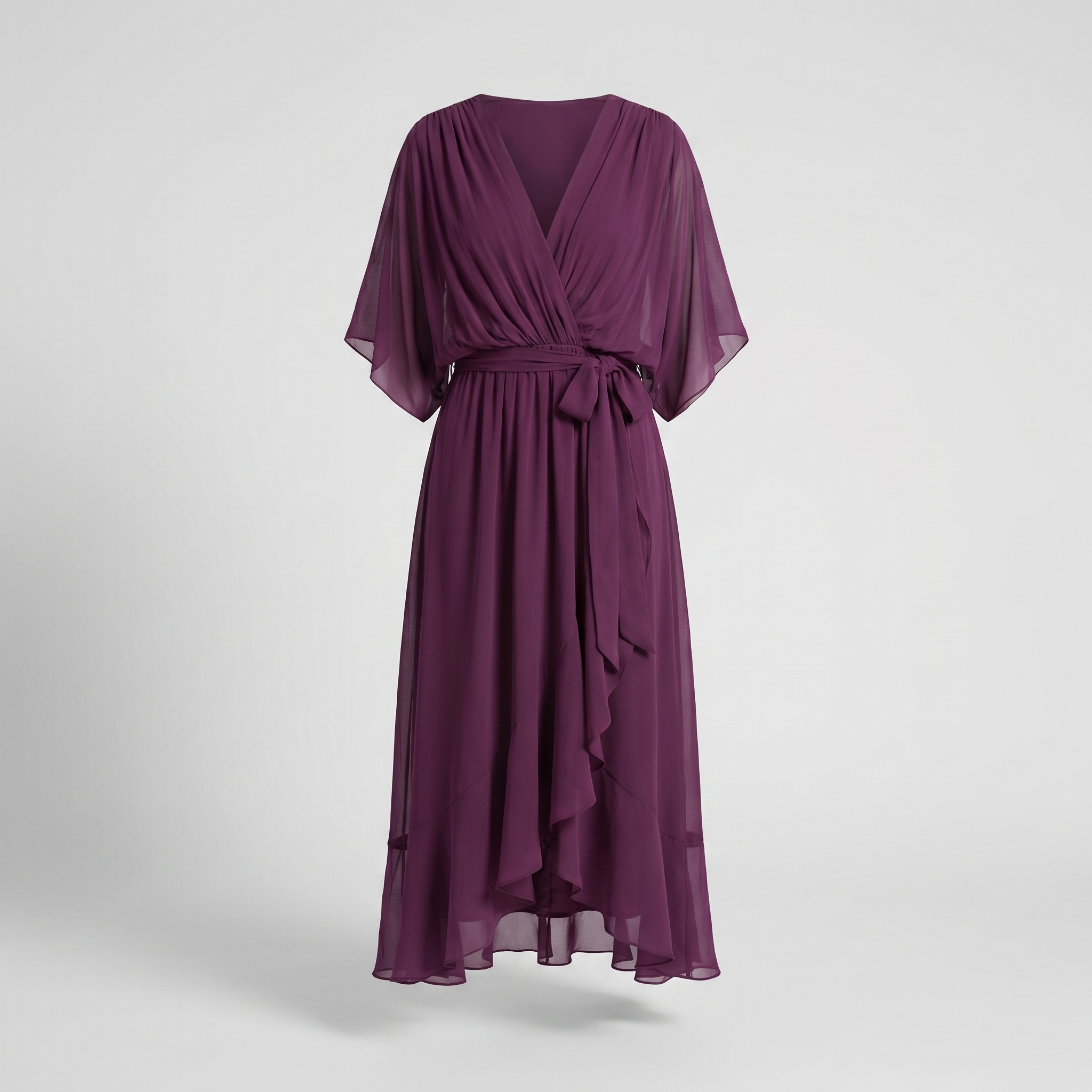 ANWEN V-NECK MIDI DRESS
