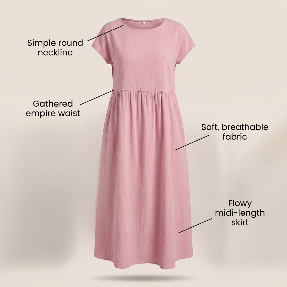 AVA LUXE FLUID MIDI DRESS