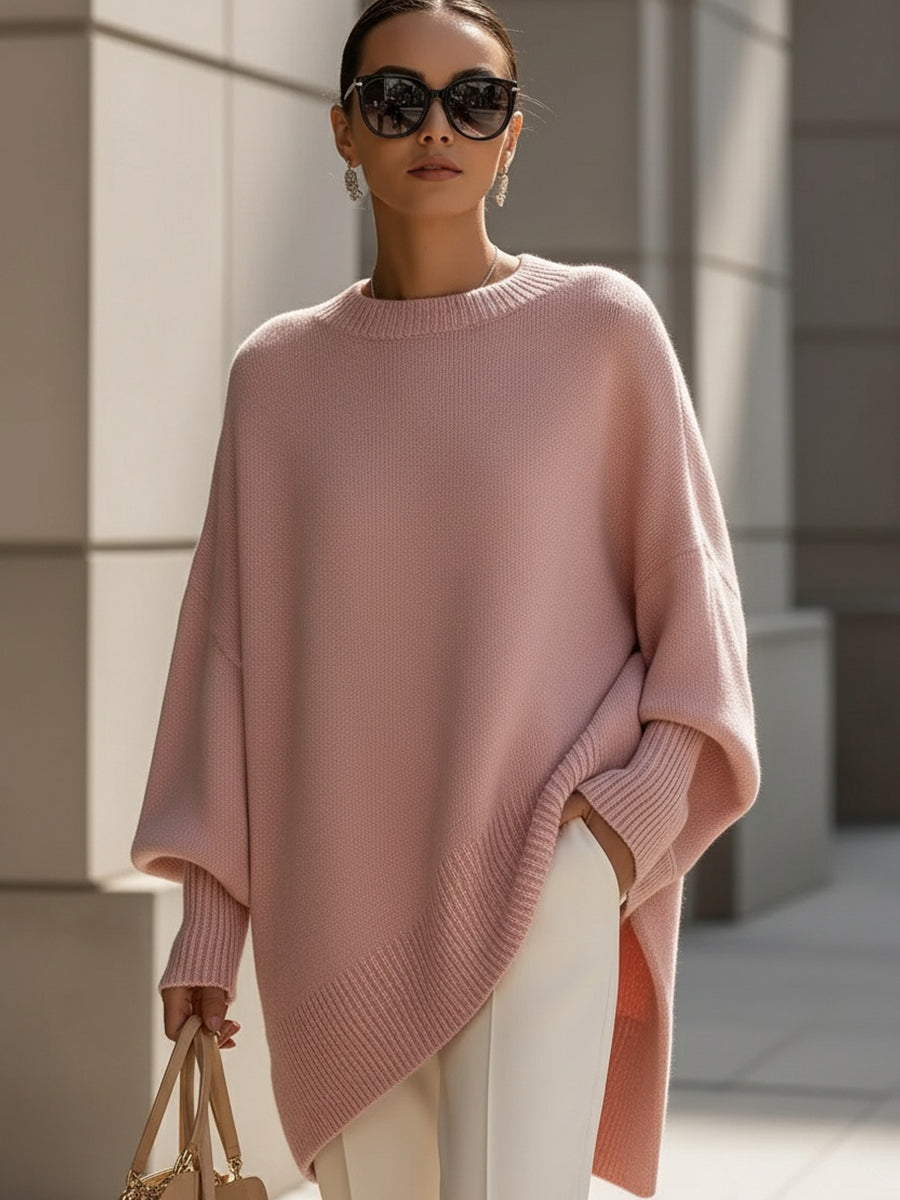 Sylvie | Oversized Jumper Cream Wool Round Neck for Women
