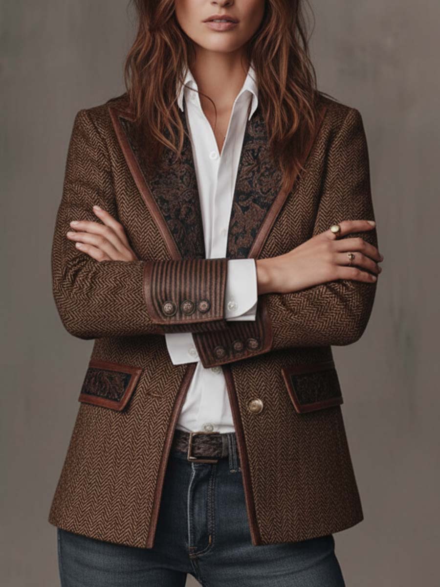 Hollis™ | Herringbone Panel Blazer