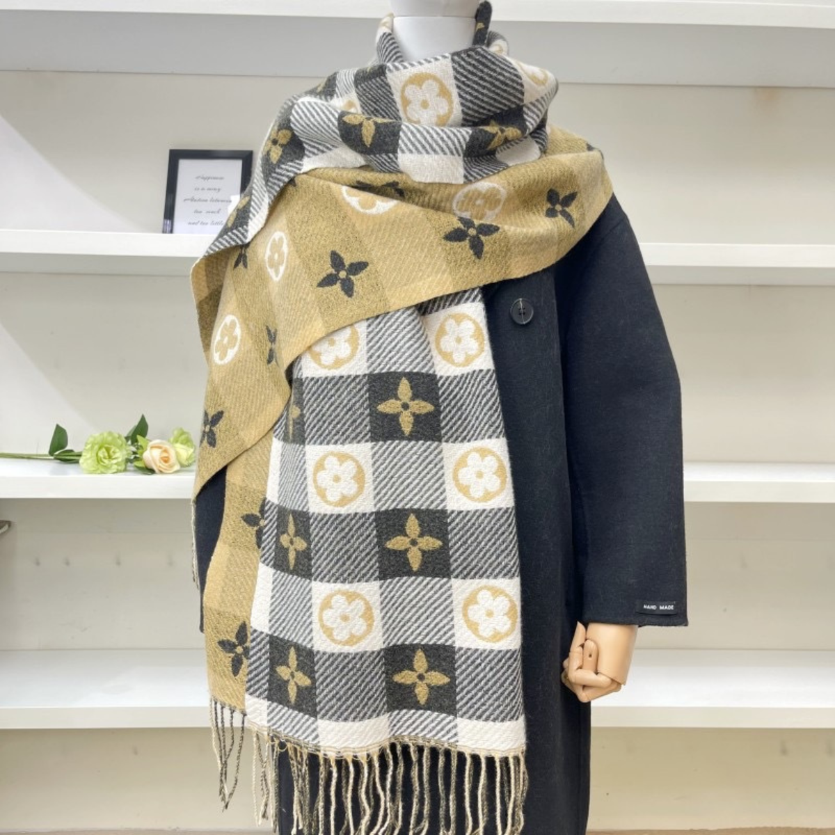 ZOLANI™ - Comfy Warm Plaid Double Side Tassel Scarf