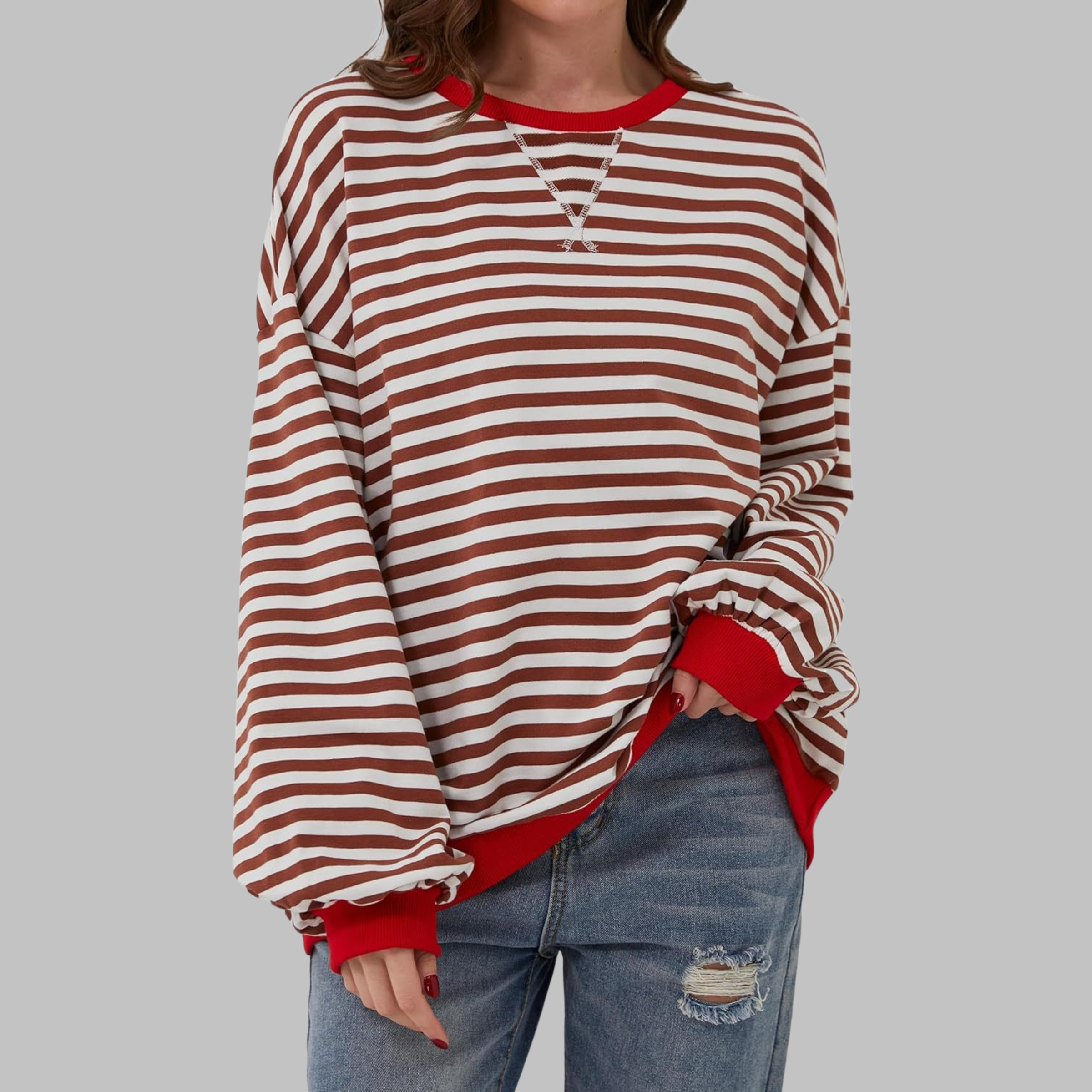 ELARA STRIPED PULLOVER