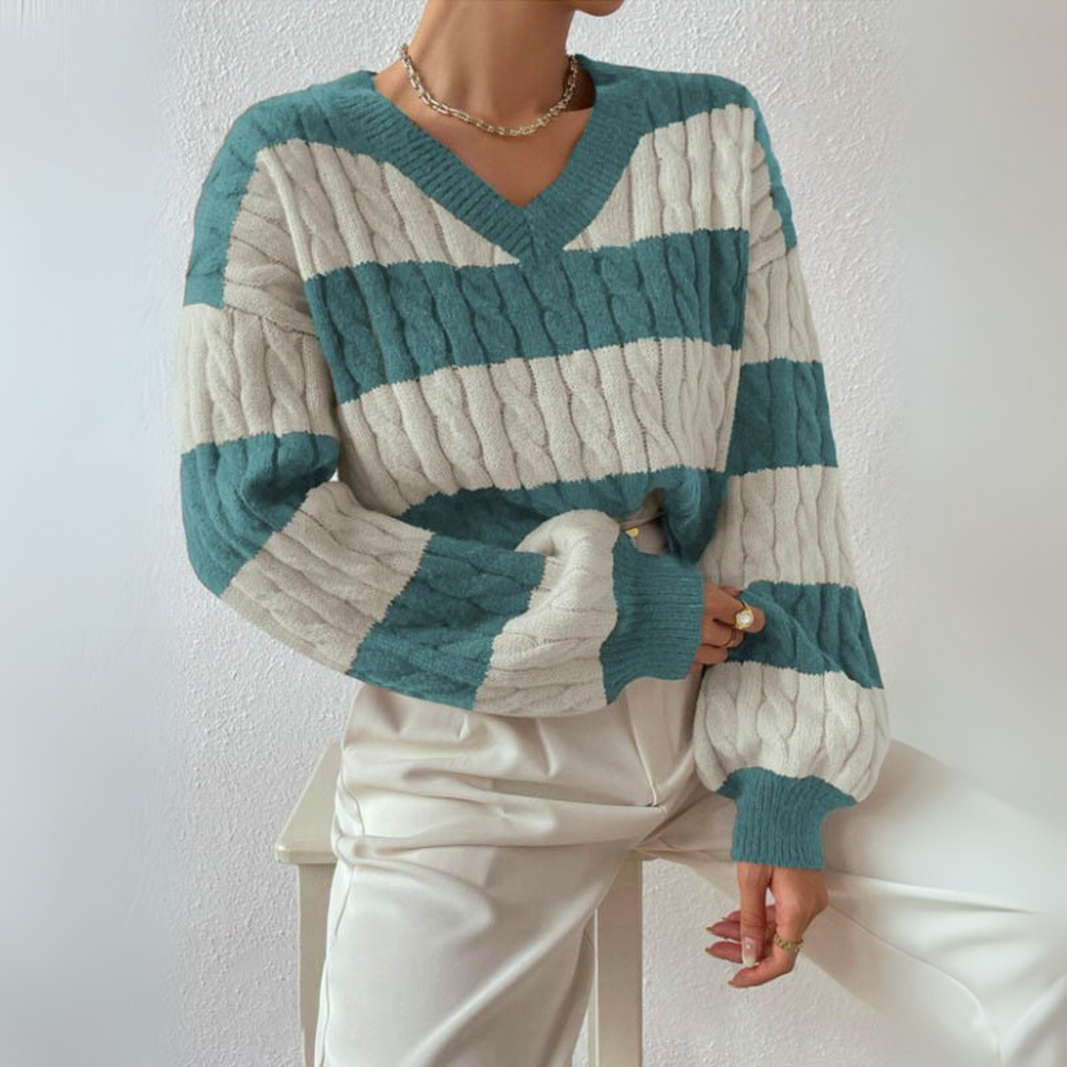 MORTA™ - Comfy V-Neck Long Sleeve Sweater