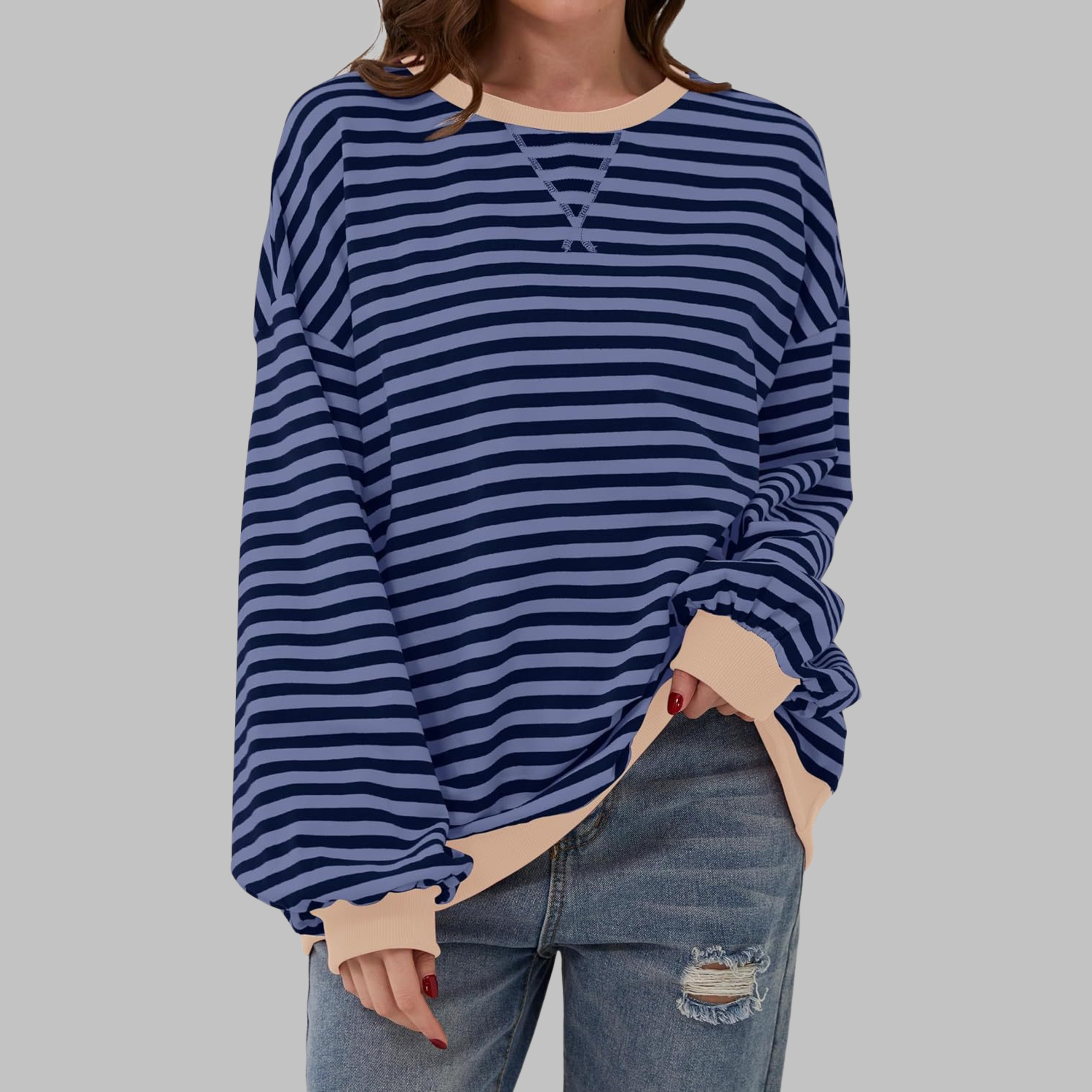 ELARA STRIPED PULLOVER