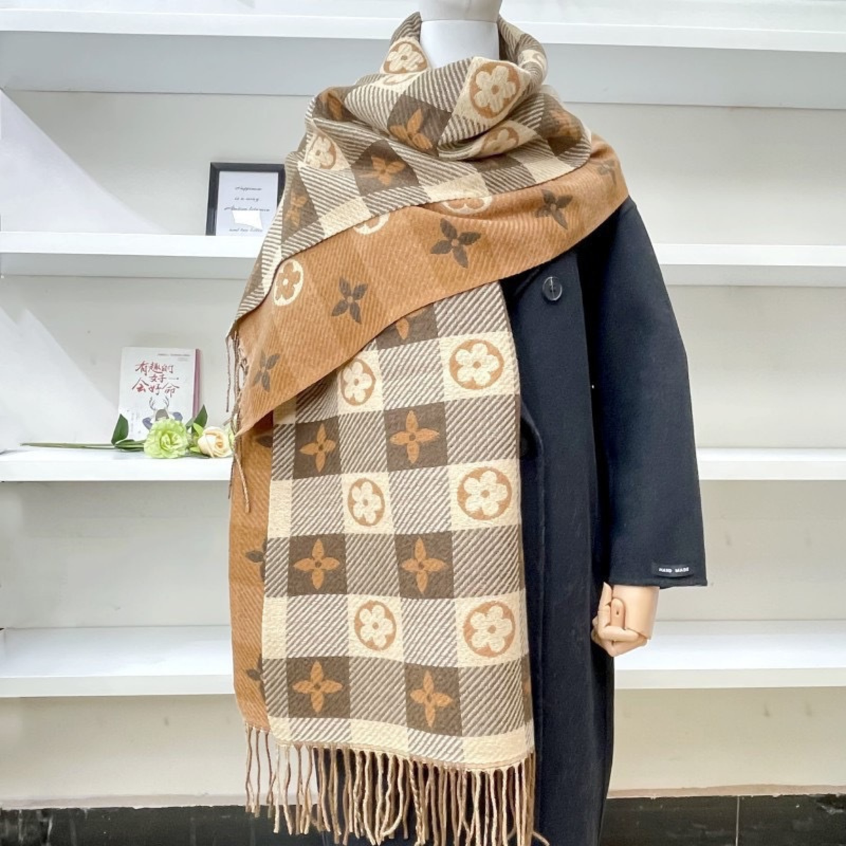 ZOLANI™ - Comfy Warm Plaid Double Side Tassel Scarf