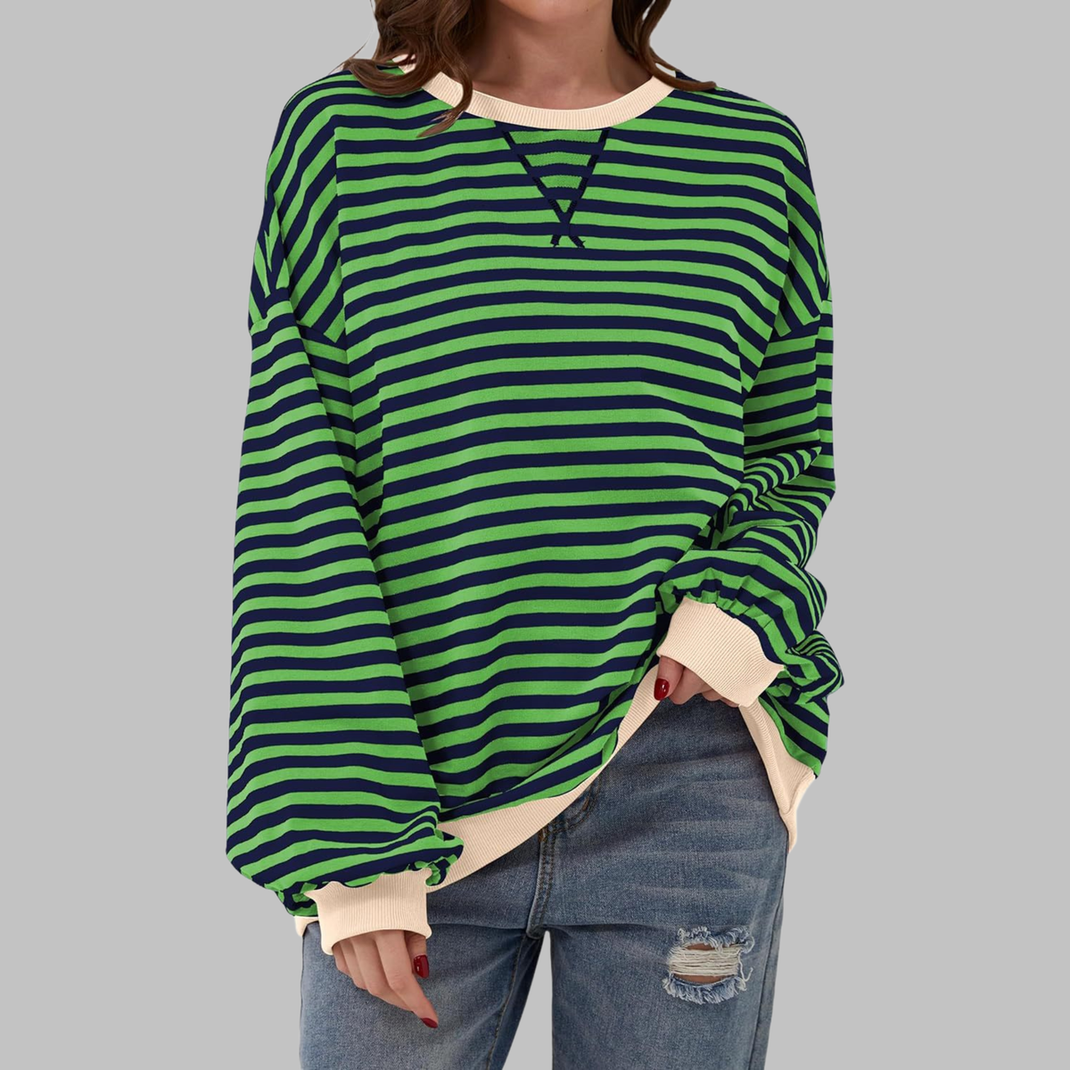 ELARA STRIPED PULLOVER