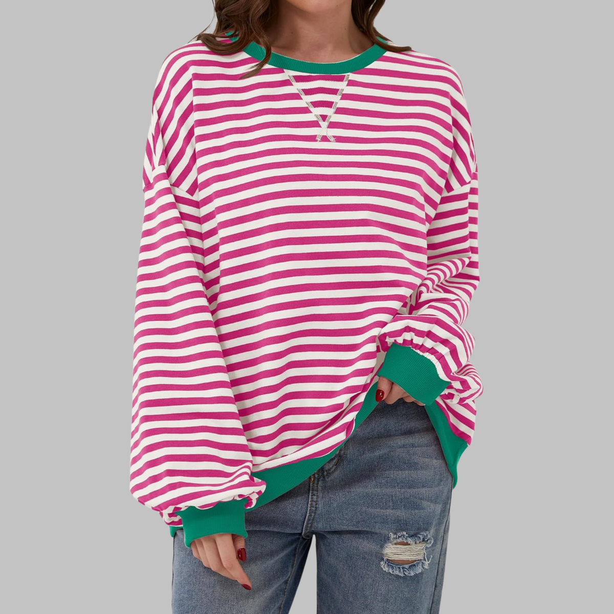 ELARA STRIPED PULLOVER