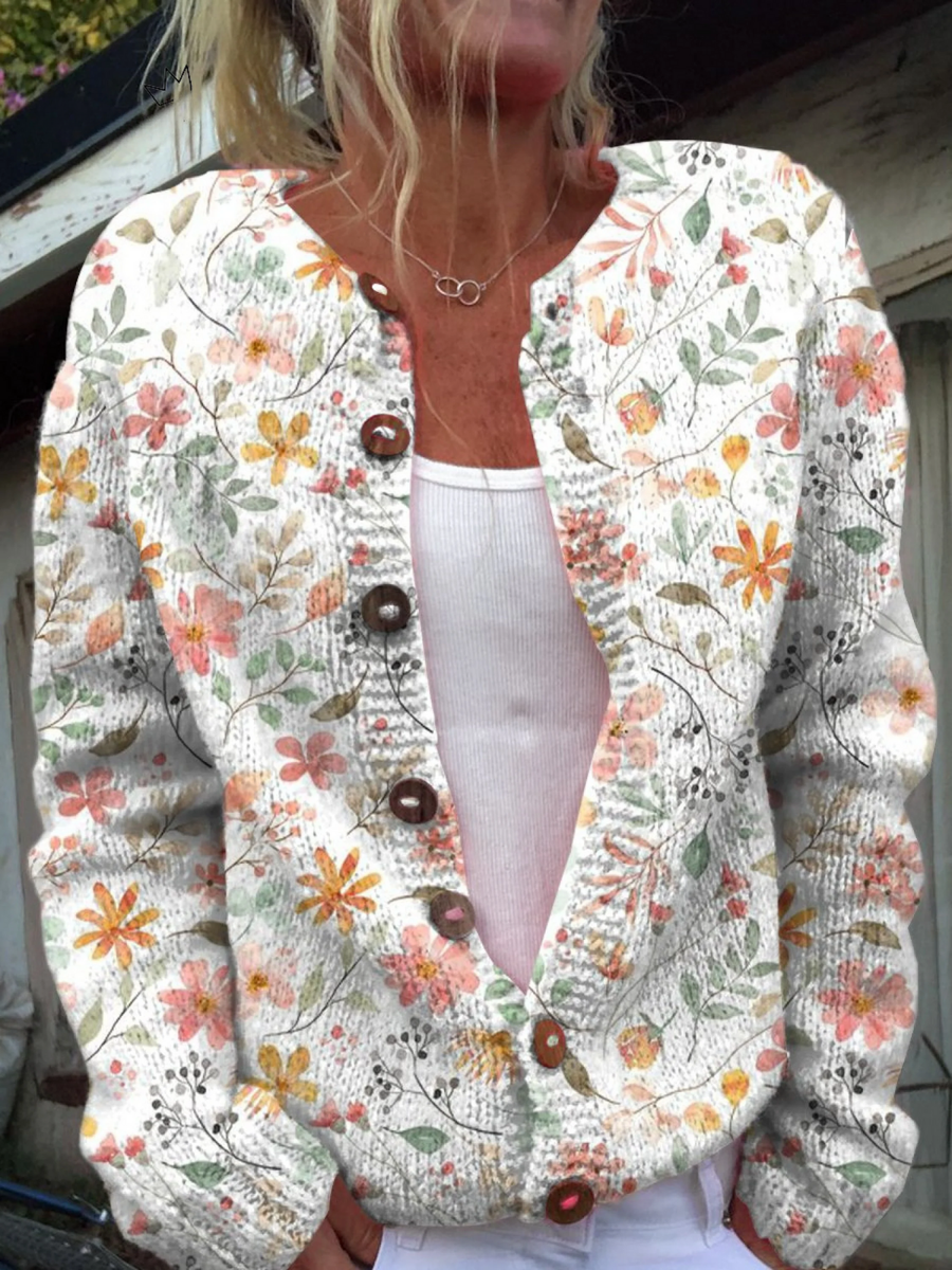 Greta™ | Vintage Floral Cardigan