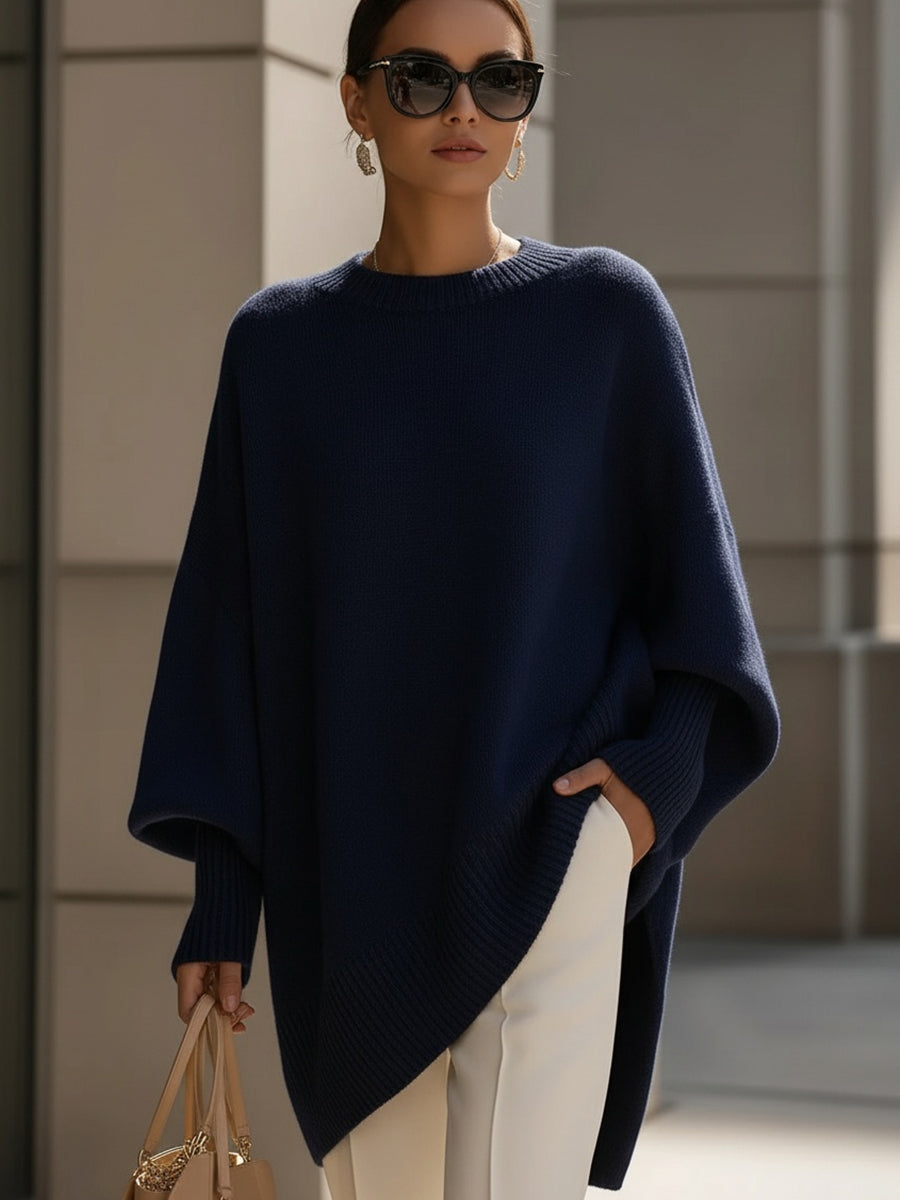 Sylvie | Oversized Jumper Cream Wool Round Neck for Women