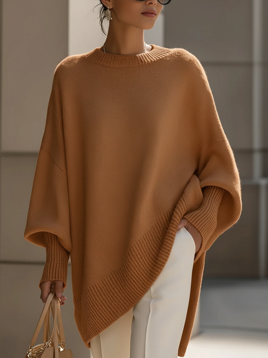 Sylvie | Oversized Jumper Cream Wool Round Neck for Women