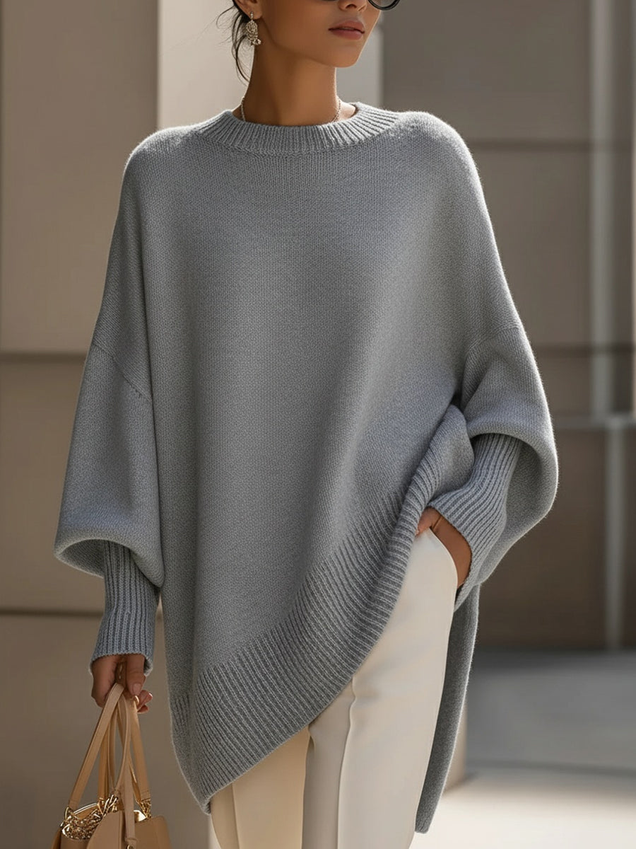 Sylvie | Oversized Jumper Cream Wool Round Neck for Women