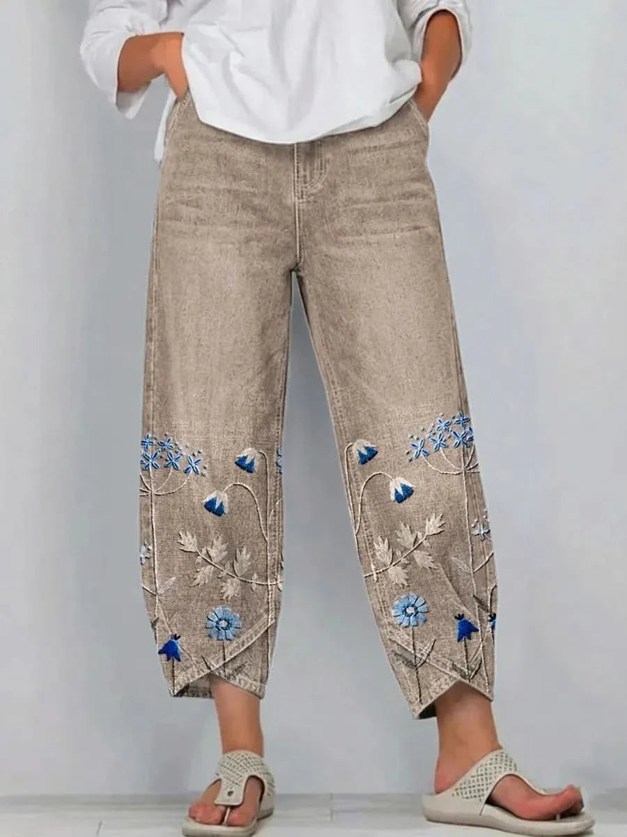 NORABELLE ARTISAN LINEN PANTS