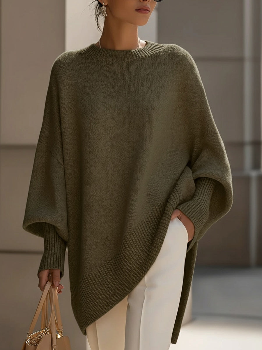 Sylvie | Oversized Jumper Cream Wool Round Neck for Women