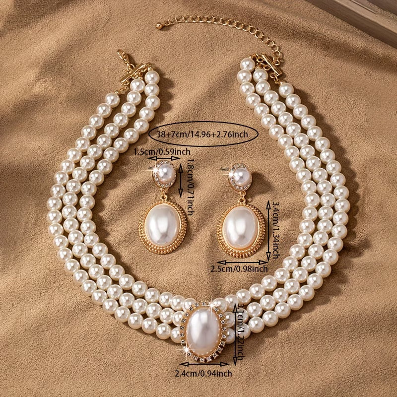 VICTORIA | CLASSIC PEARL STRAND JEWELRY SET