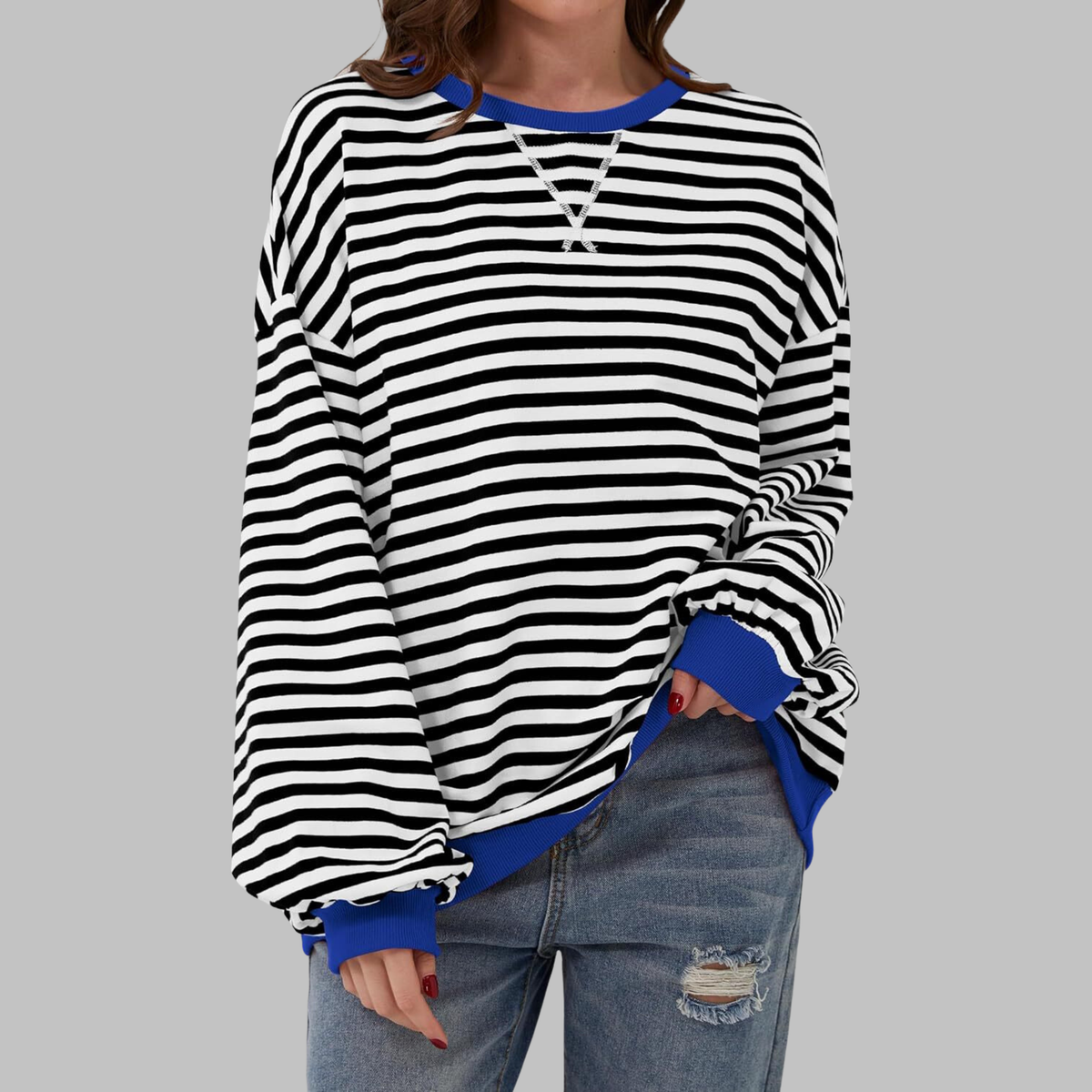 ELARA STRIPED PULLOVER