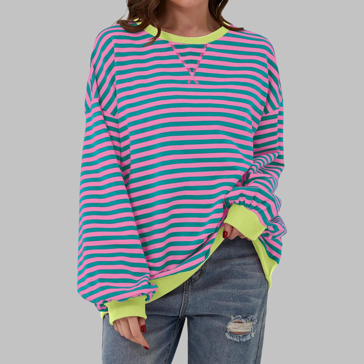 ELARA STRIPED PULLOVER