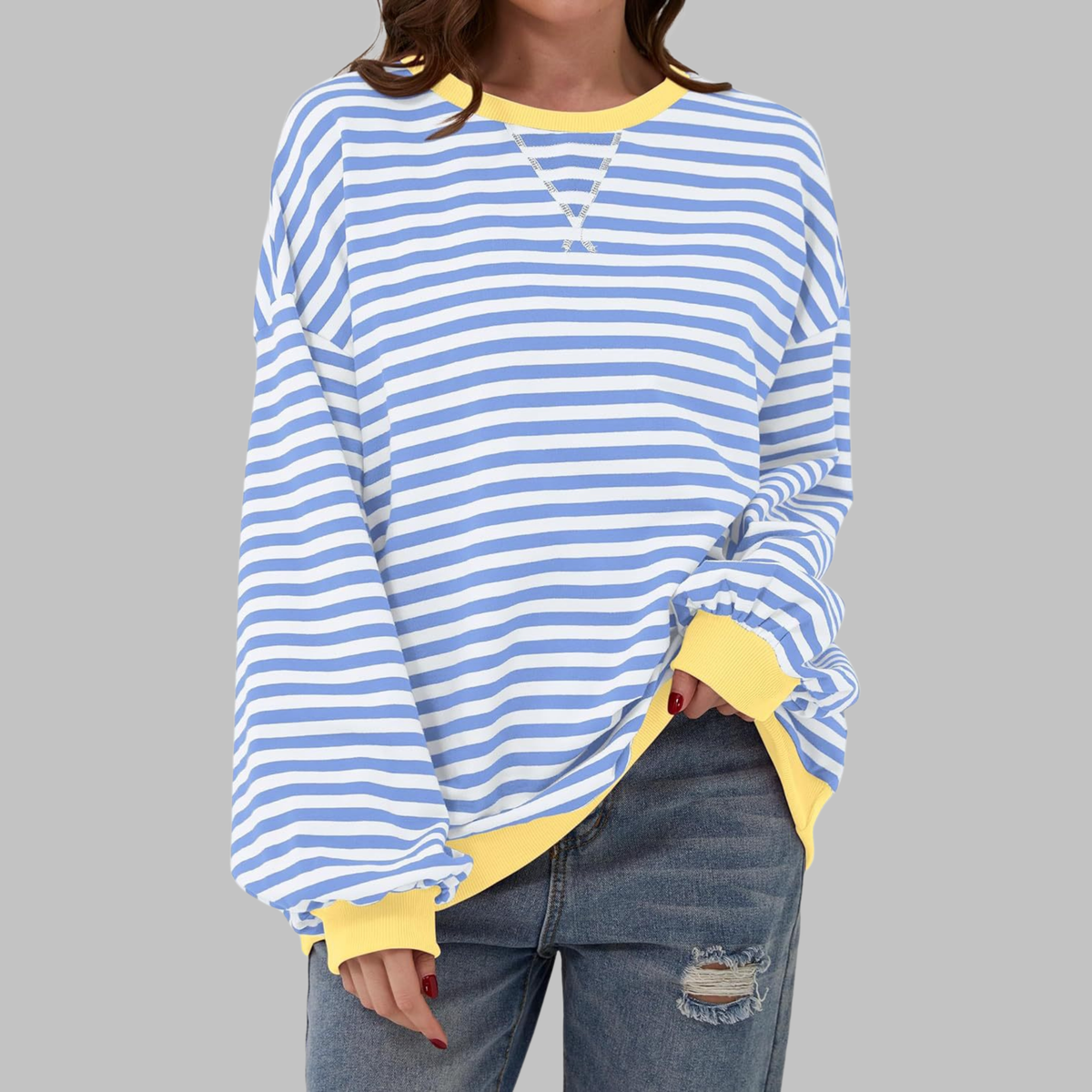 ELARA STRIPED PULLOVER