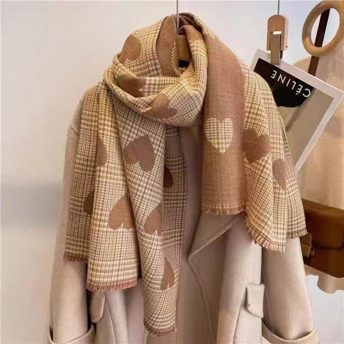 ZOLANI™ - Comfy Warm Plaid Double Side Tassel Scarf