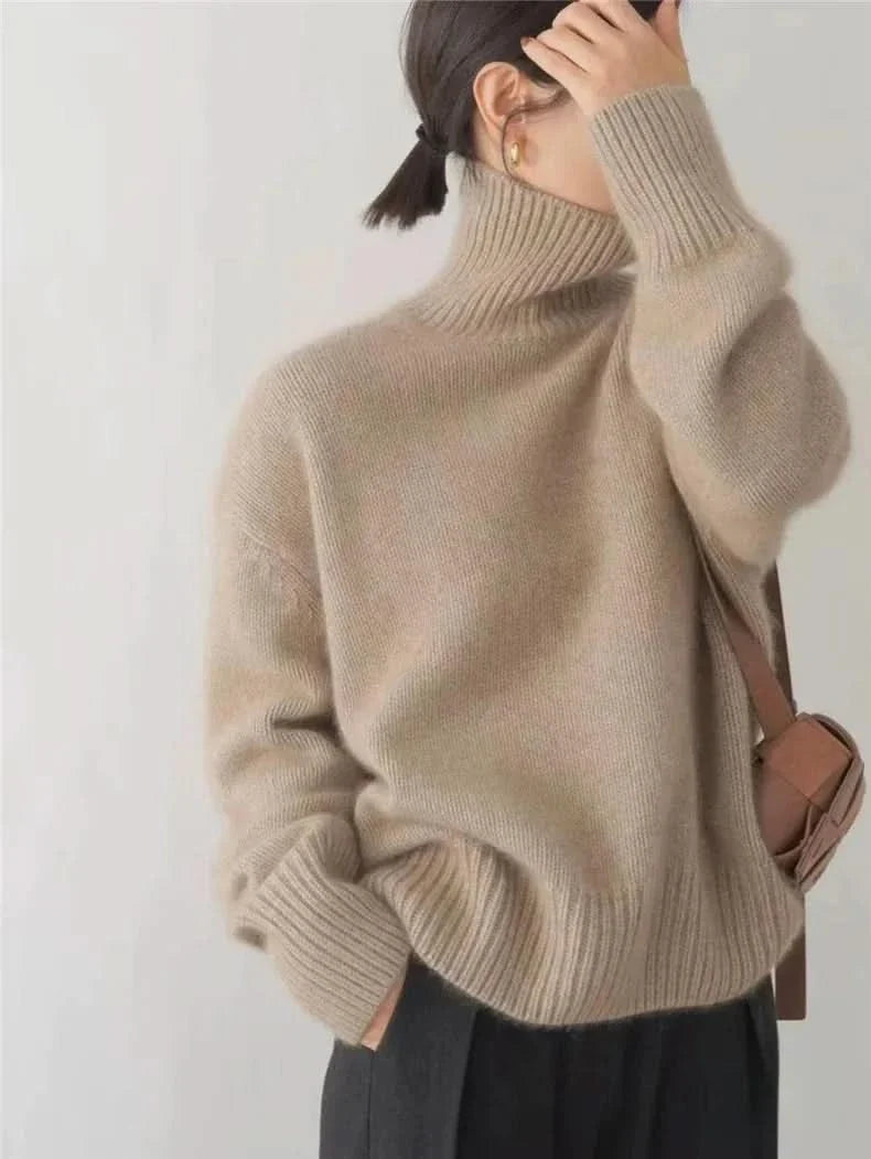 ISABELLA CASHMERE HIGH-NECK SWEATER