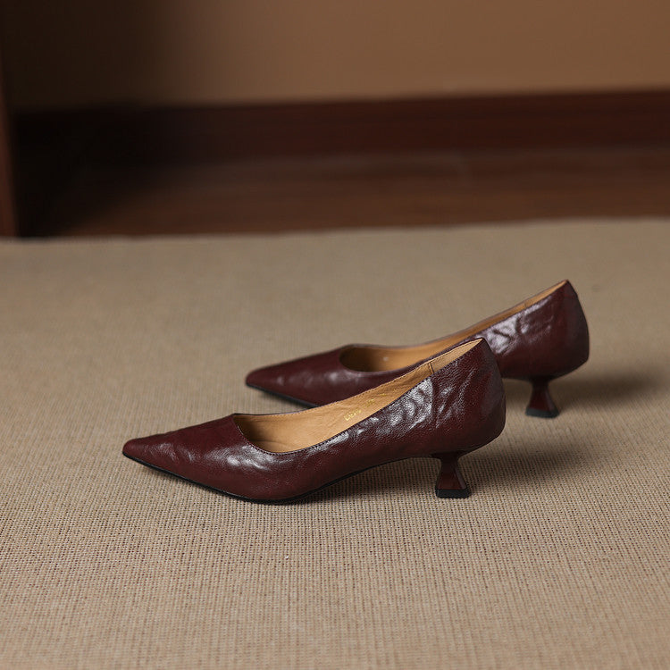 Elar Genuine Leather Heels
