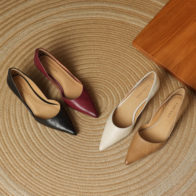 Carlen Genuine Leather Heels