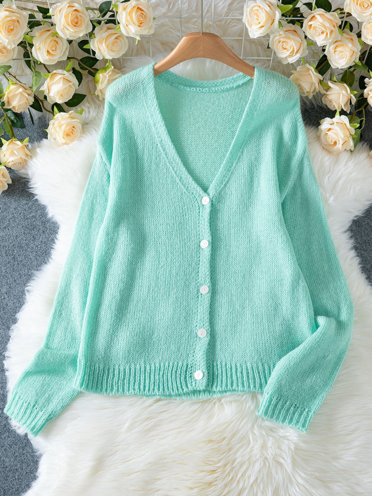 Roserow | Women’s V-Neck Button Cardigan