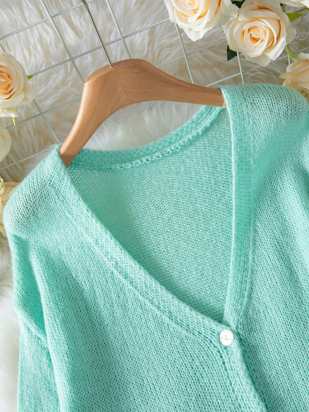 Roserow | Women’s V-Neck Button Cardigan