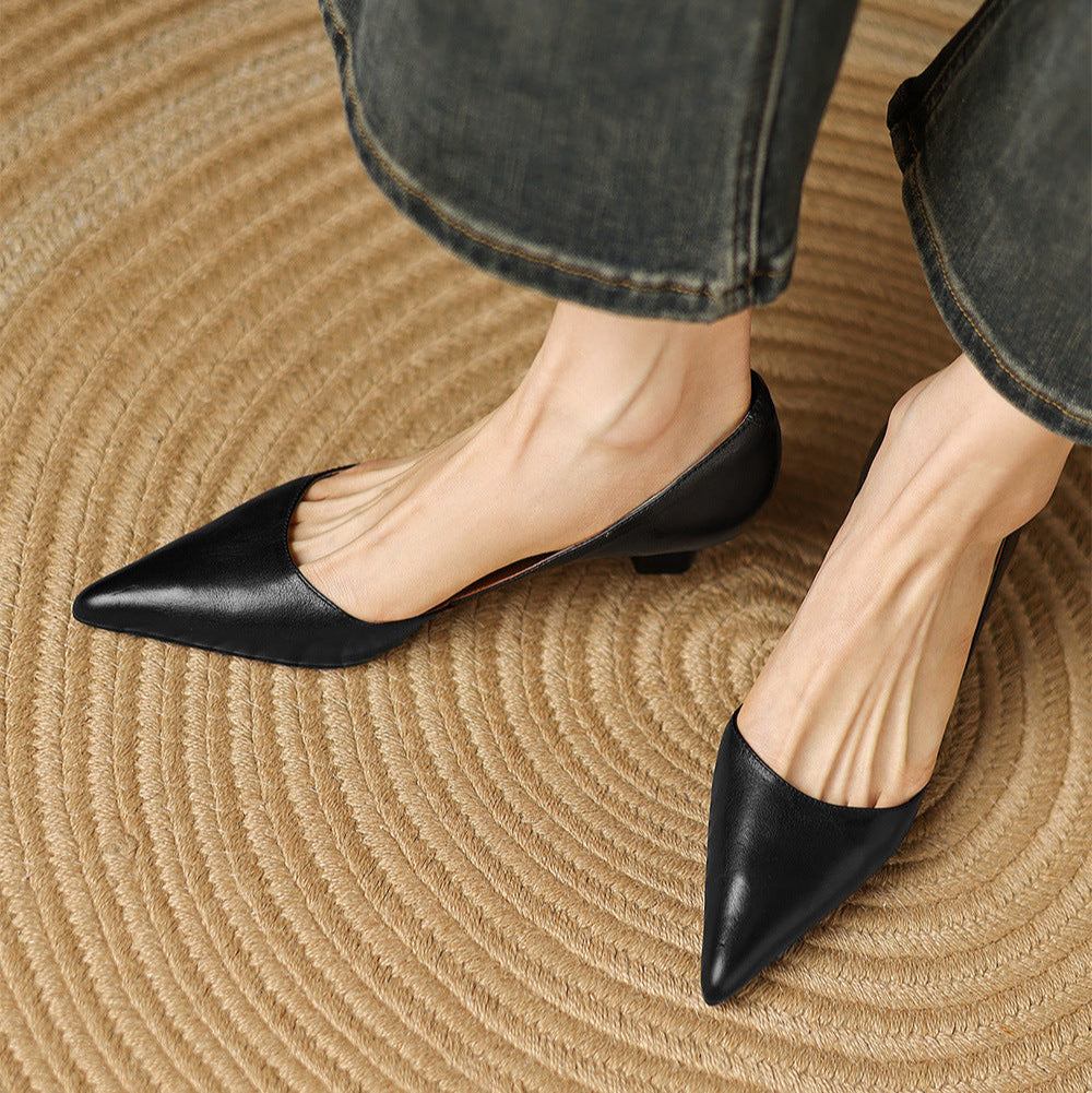 Carlen Genuine Leather Heels