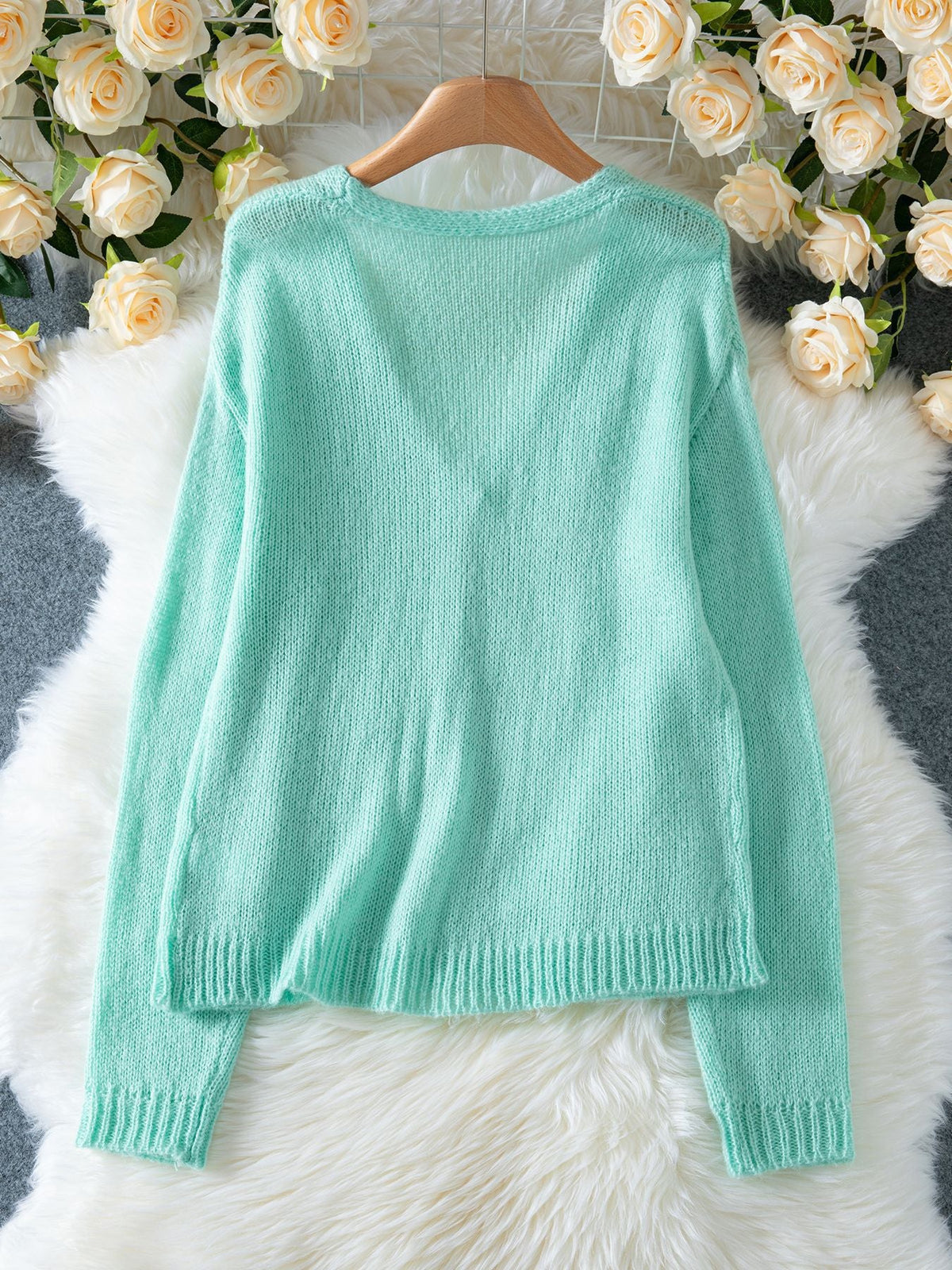 Roserow | Women’s V-Neck Button Cardigan
