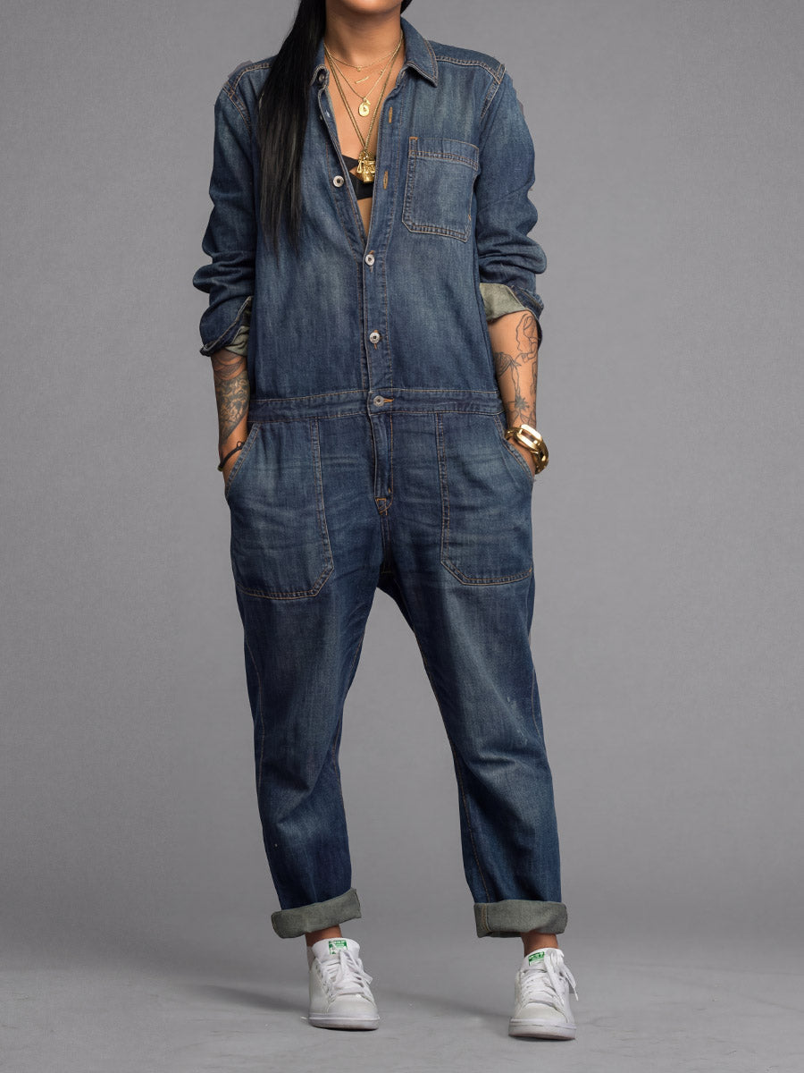 Jumpsuit Women - Denim Coverall Jumpsuit