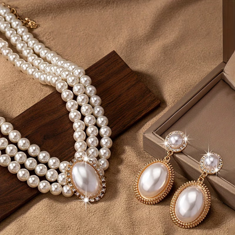 VICTORIA | CLASSIC PEARL STRAND JEWELRY SET