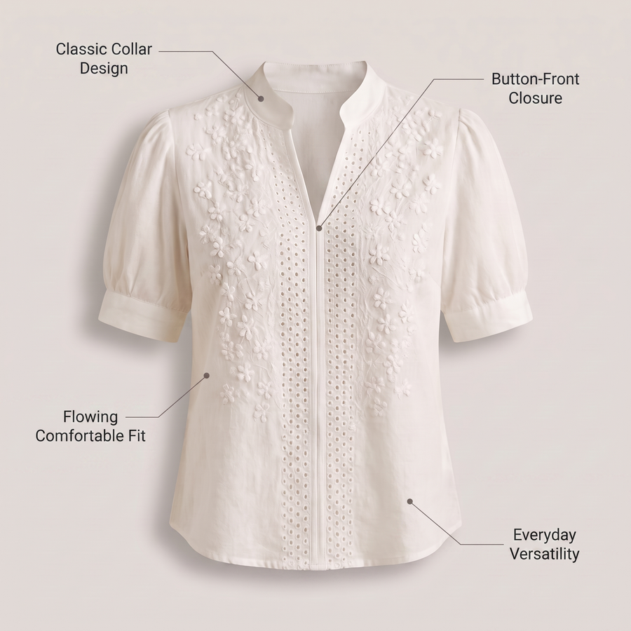 AURELINE TAILORED WHITE TOP