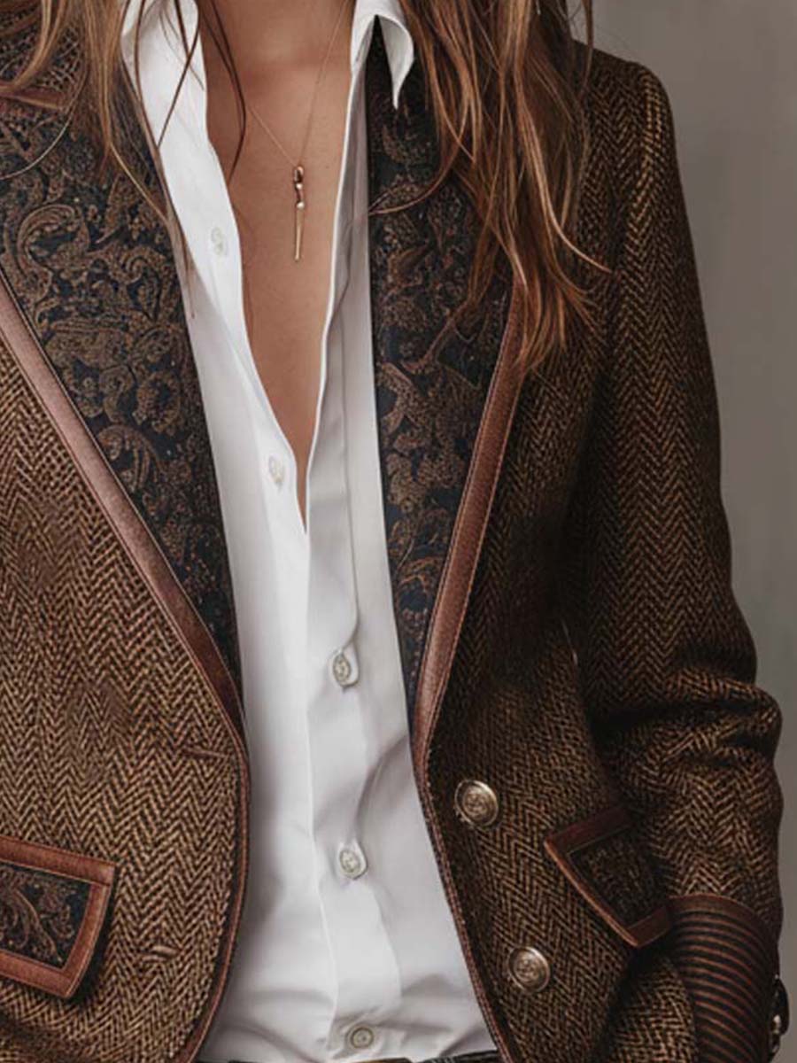 Hollis™ | Herringbone Panel Blazer