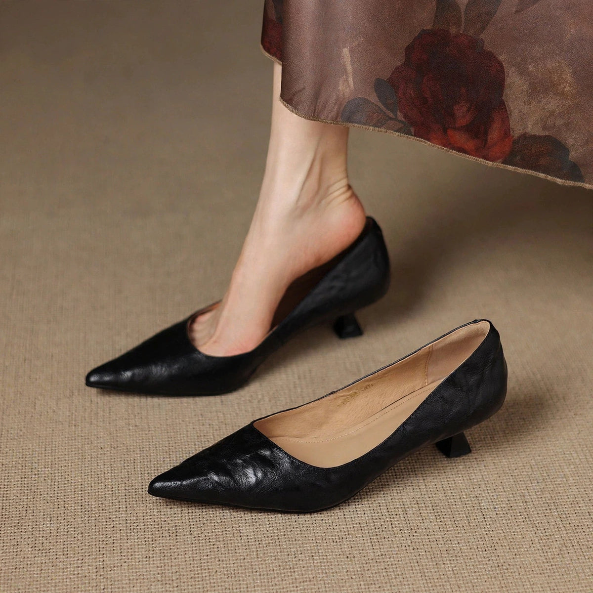 Elar Genuine Leather Heels