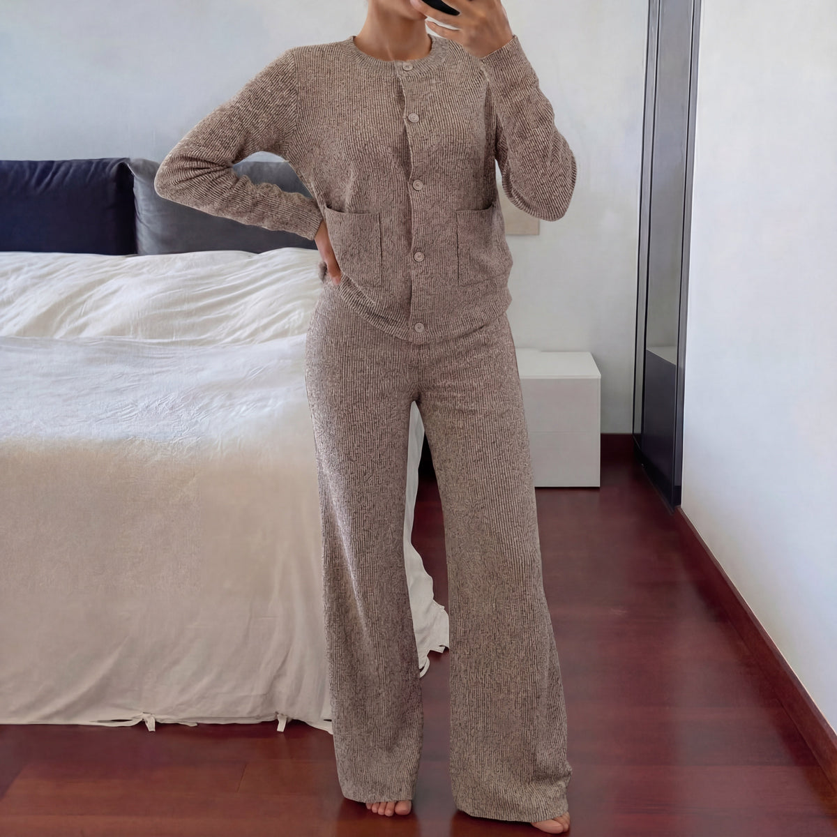 LUCIA™ - Cozy Knit Sweater & Wide Leg Two-Piece Set
