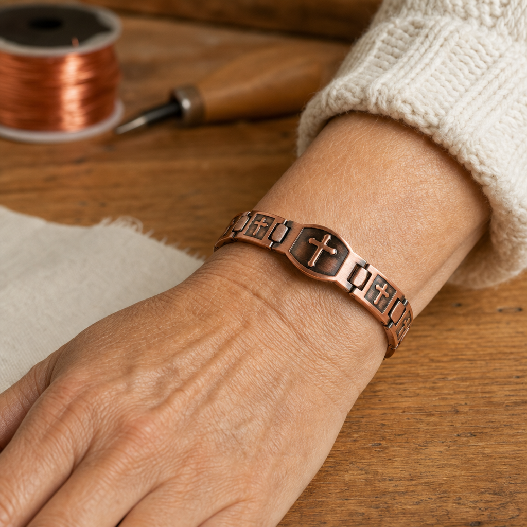 MOLLY | CROSS COPPER BRACELET