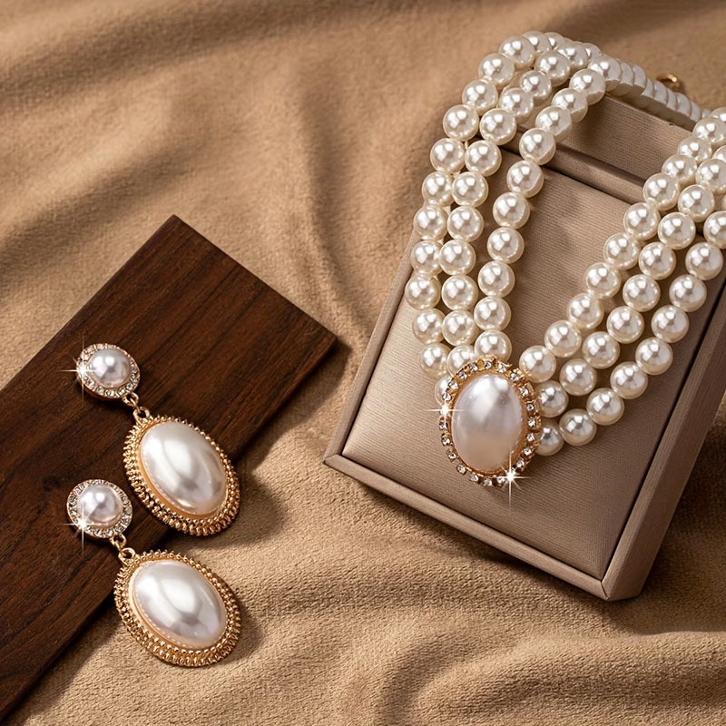 VICTORIA | CLASSIC PEARL STRAND JEWELRY SET