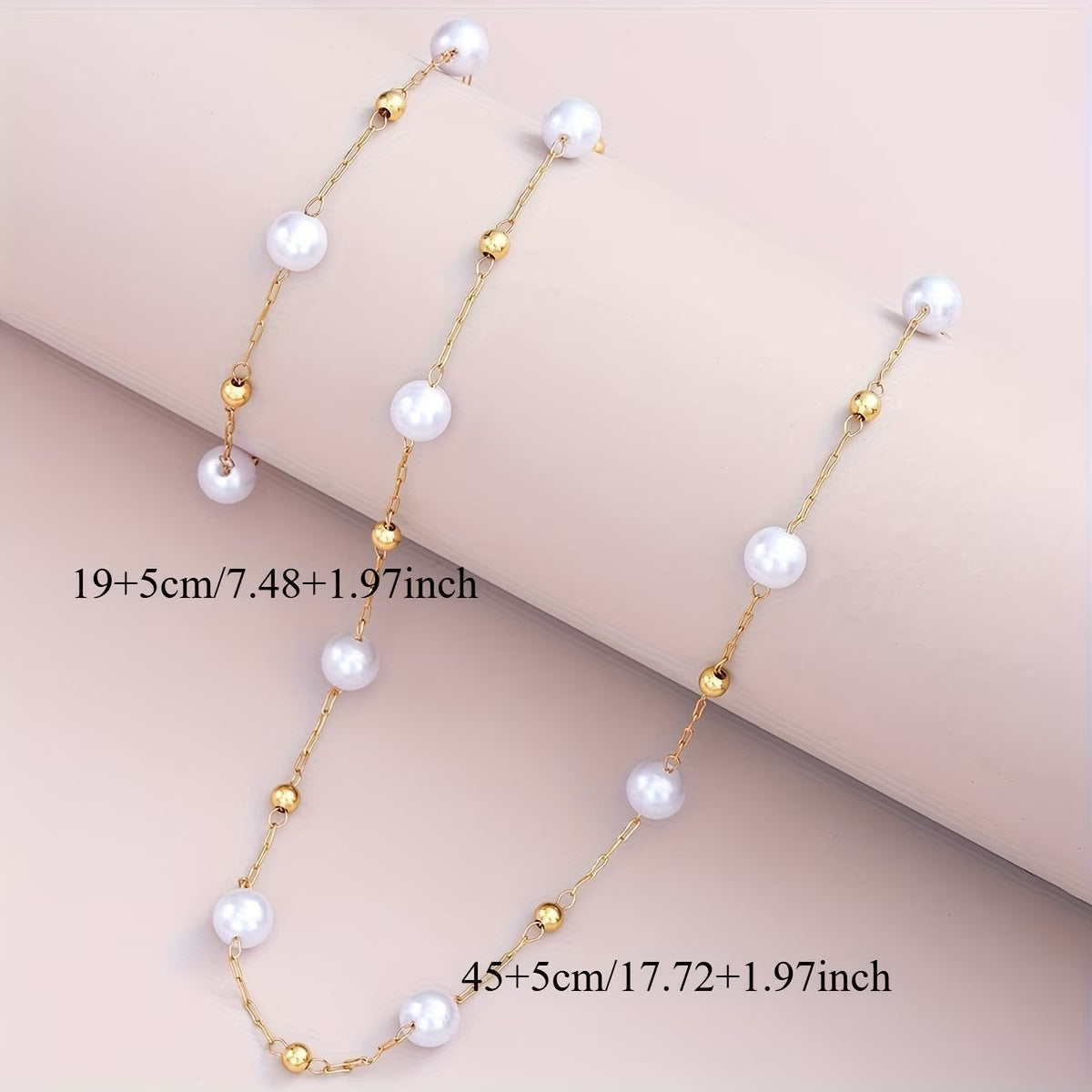 LILIANA | DAINTY PEARL CHAIN JEWELRY SET