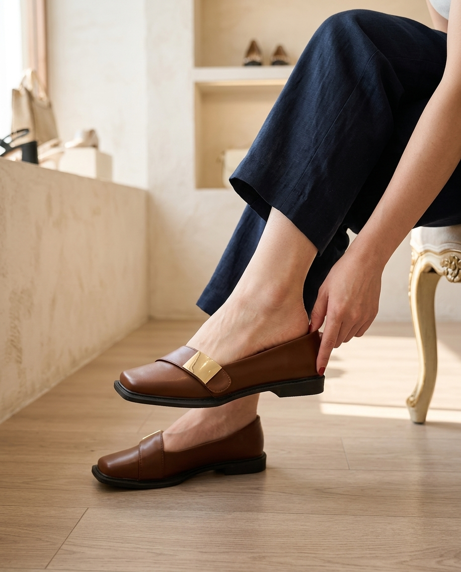 Adeline Square-Toe Loafer