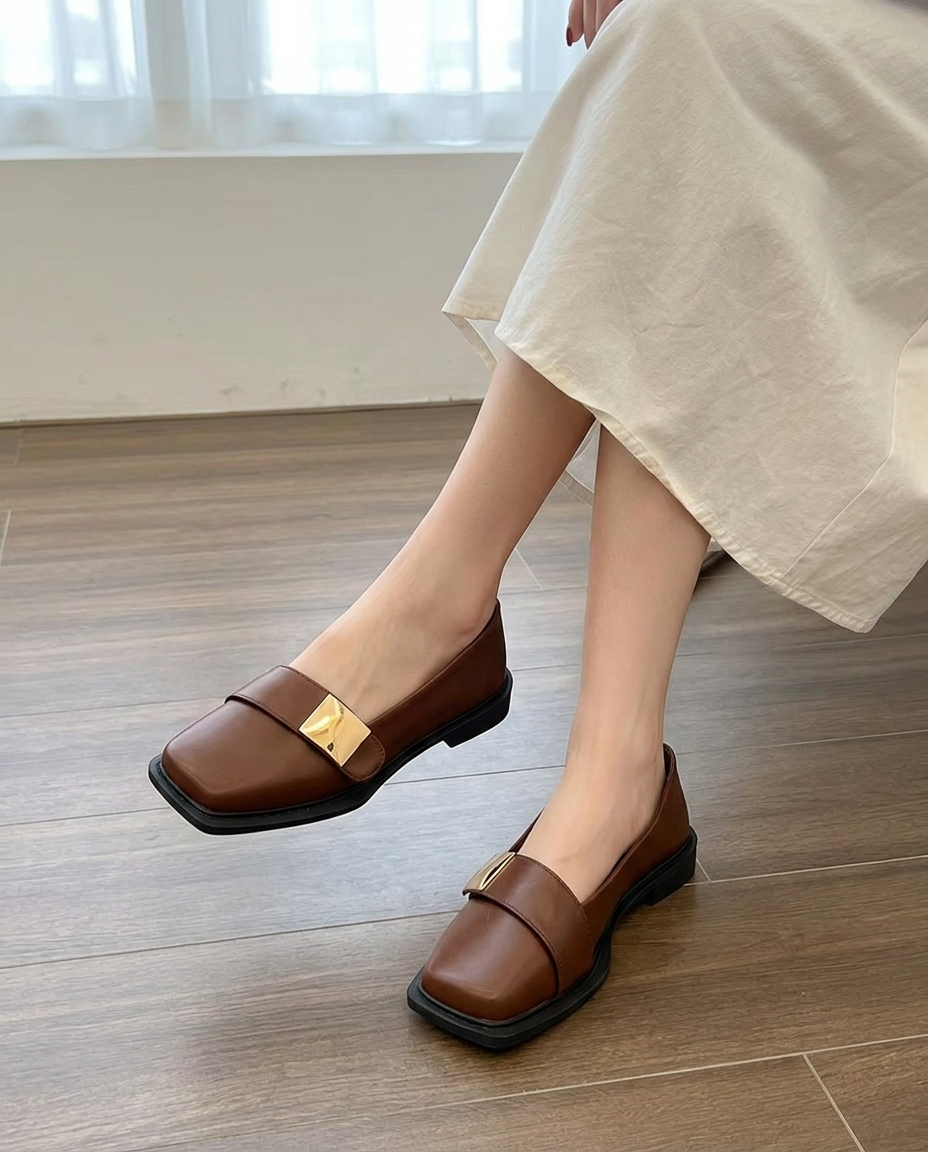 Adeline Square-Toe Loafer