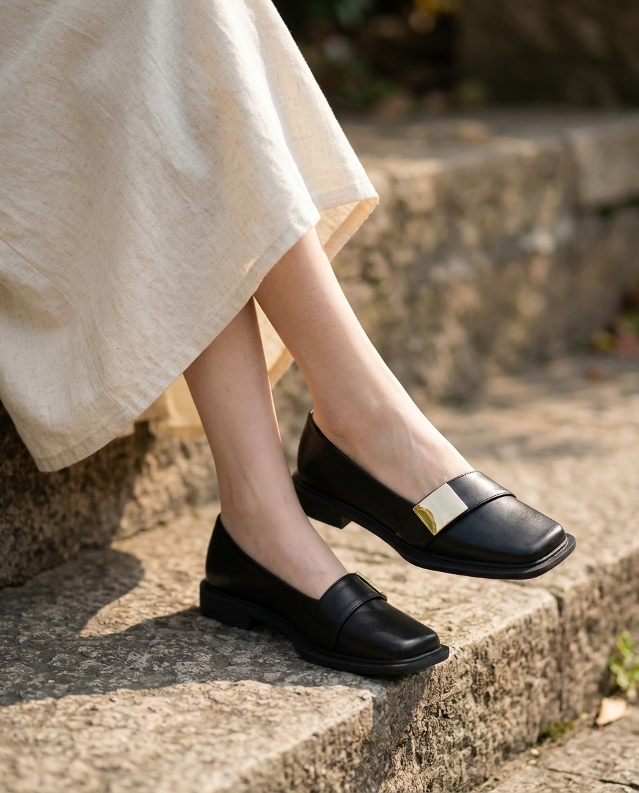 Adeline Square-Toe Loafer