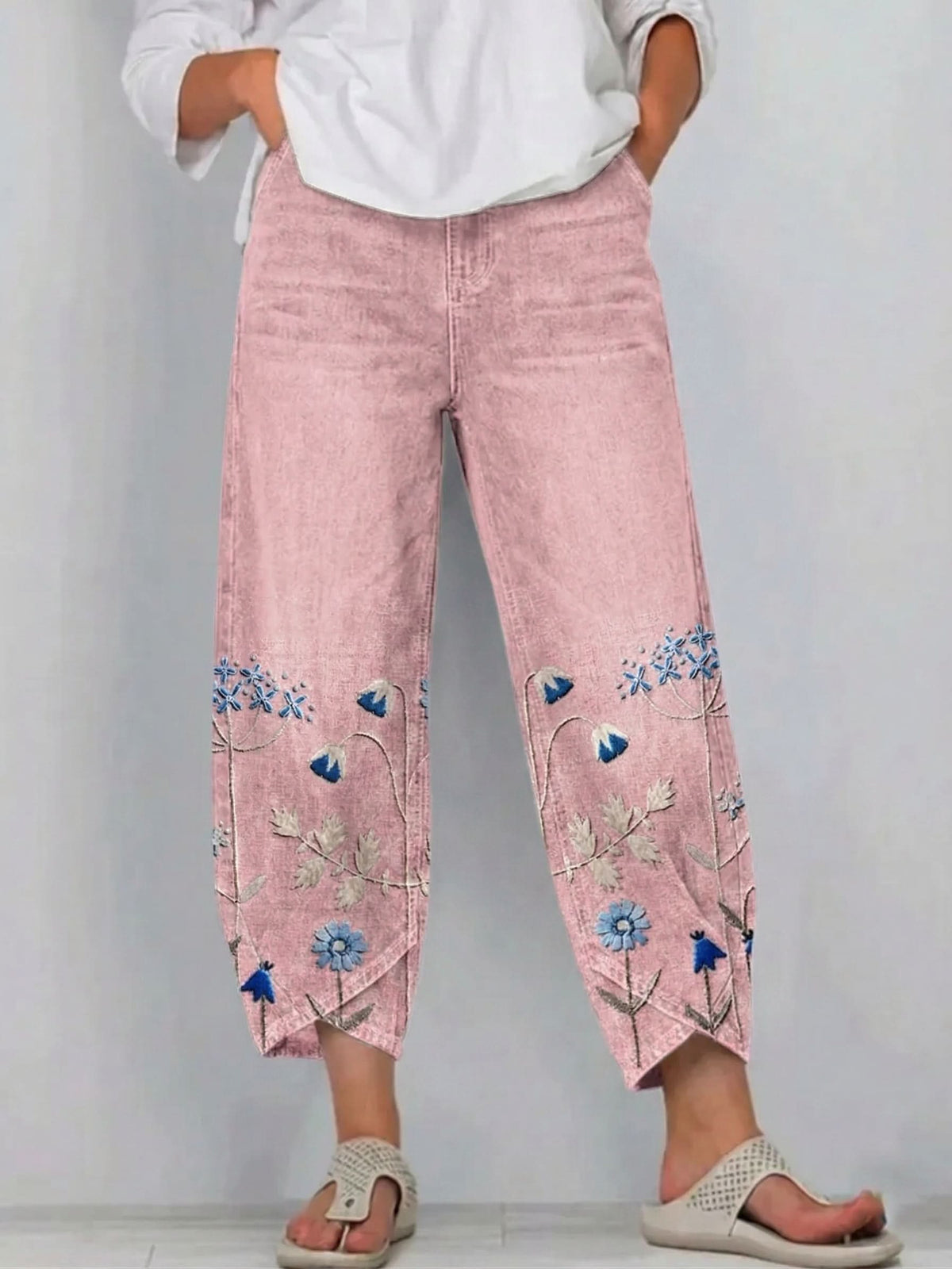NORABELLE ARTISAN LINEN PANTS