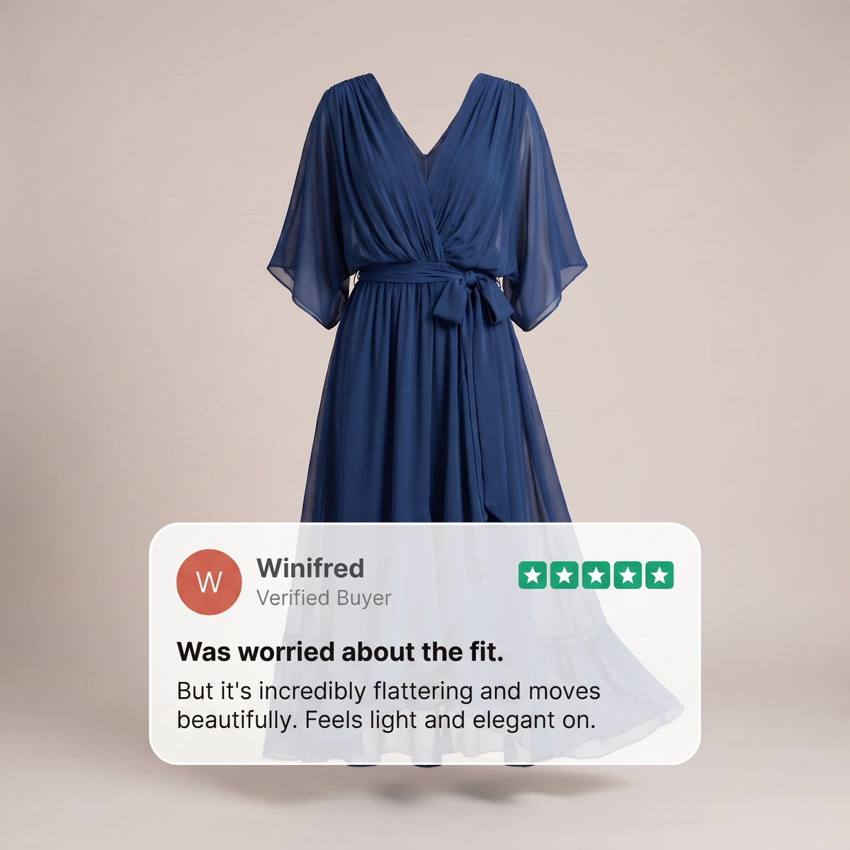 ANWEN V-NECK MIDI DRESS
