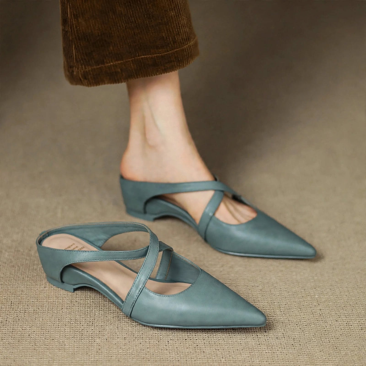 Aluna Genuine Leather Mules